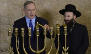 Netanyahu Celebrating Hanukkah