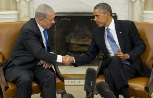 Obama Netanyahu Handshake